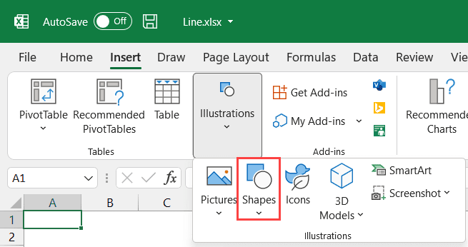 Cara Menambahkan Garis di Excel